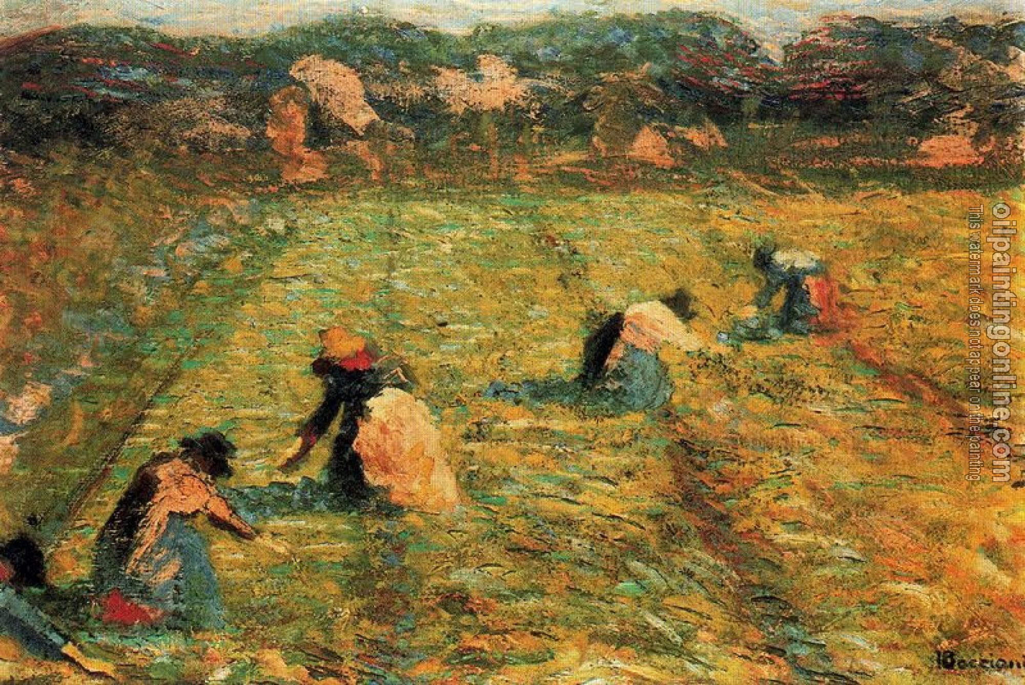 Umberto Boccioni - Farmers at work (Risaiole)